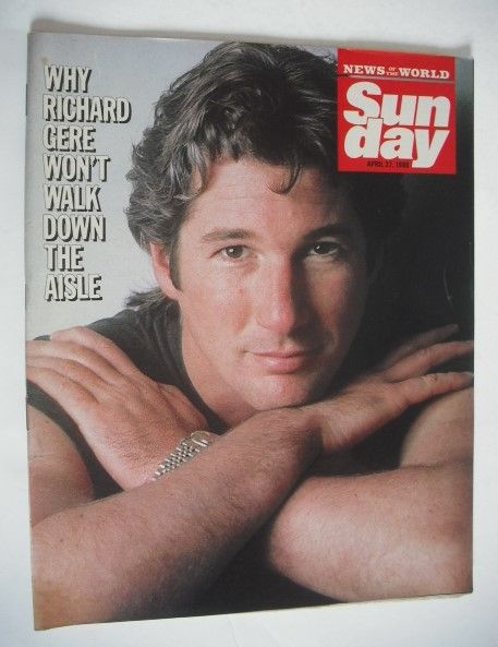Sunday magazine - 27 April 1986 - Richard Gere cover