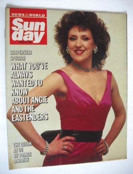Sunday magazine - 20 April 1986 - Anita Dobson cover