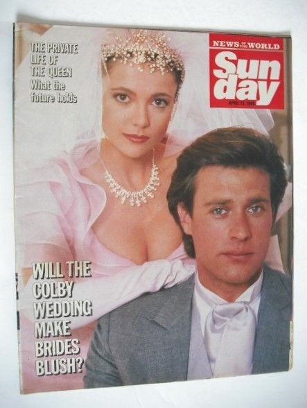 Sunday magazine - 13 April 1986 - John James and Emma Samms cover