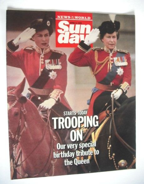 Sunday magazine - 6 April 1986 - Queen Elizabeth II cover