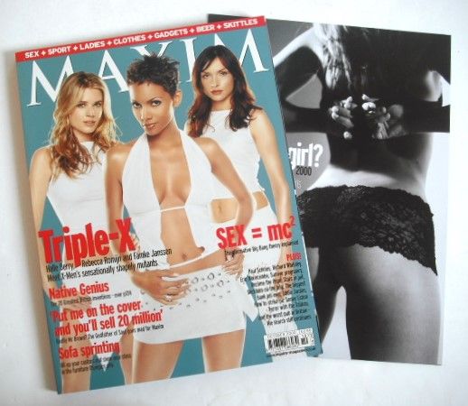 MAXIM magazine - Triple X cover (October 2000)