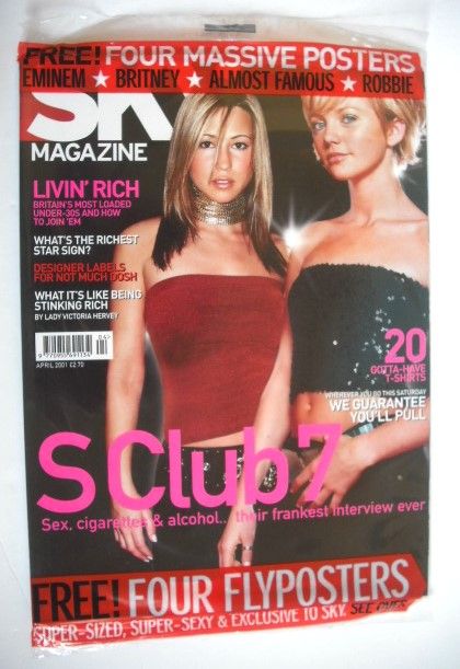 <!--2001-04-->Sky magazine - Rachel Stevens and Hannah Spearritt cover (Apr