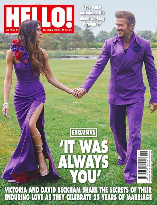 Hello! magazine - Victoria Beckham and David Beckham cover (15 July 2024 - Issue 1848)