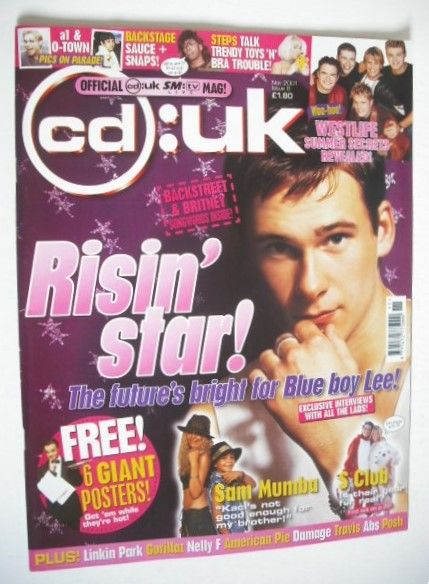 cd:uk magazine - Lee Ryan cover (November 2001)