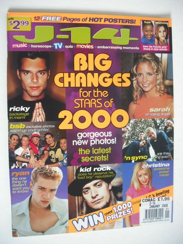 J-14 magazine - Stars of 2000 cover (January 2000)