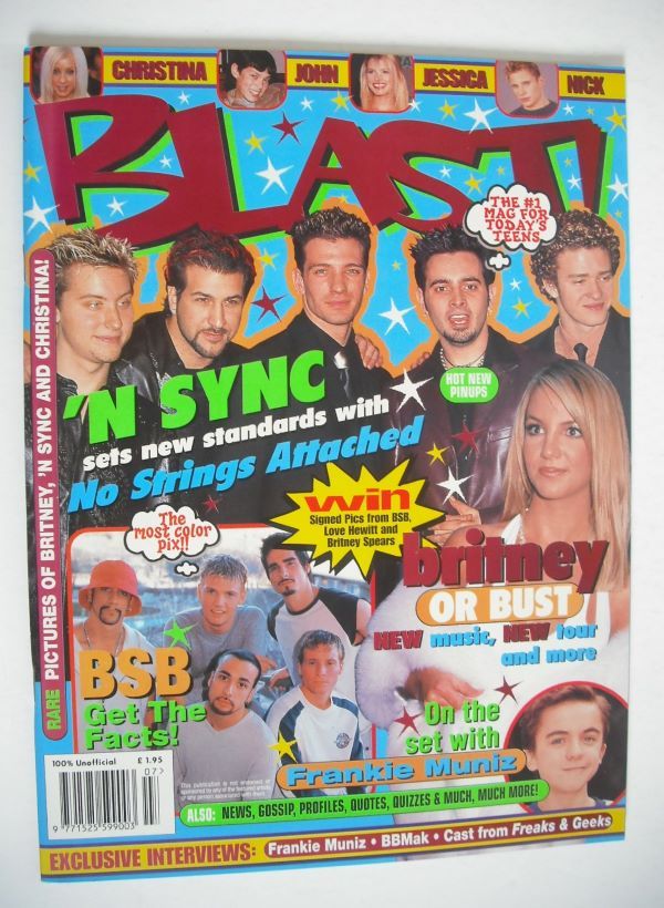 <!--2000-07-->Blast magazine - 'N Sync cover (July 2000)