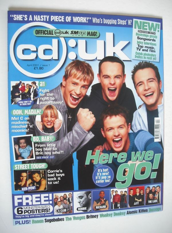 cd:uk magazine - Kian, Shane, Ant & Dec cover (April 2001 - Issue 1)