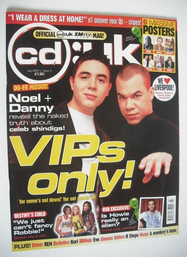 cd:uk magazine - Noel Sullivan & Danny Foster cover (July 2001)