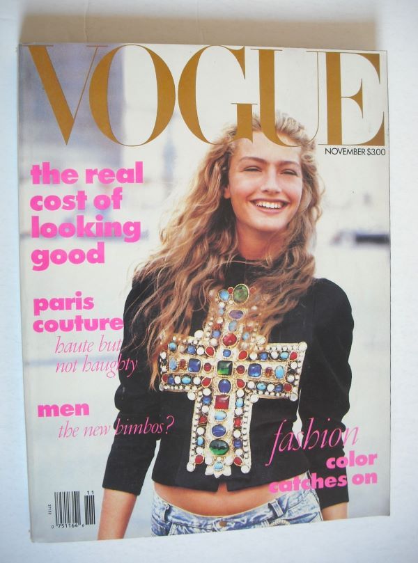 US Vogue magazine - November 1988 - Michaela Berku cover