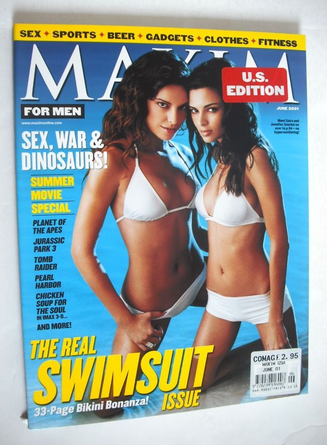 MAXIM magazine - Saira Mohan and Jennifer Lamiraqui cover (June 2001 - US Edition)