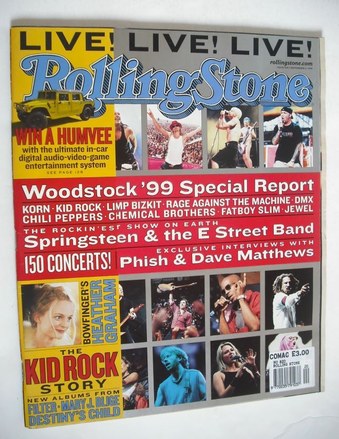 <!--1999-09-02-->Rolling Stone magazine - Woodstock '99 cover (2 September 
