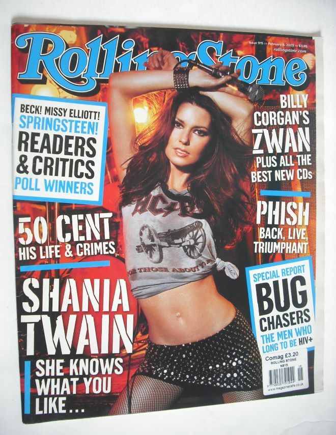 Rolling Stone magazine - Shania Twain cover (6 February 2003 - Issue 915)