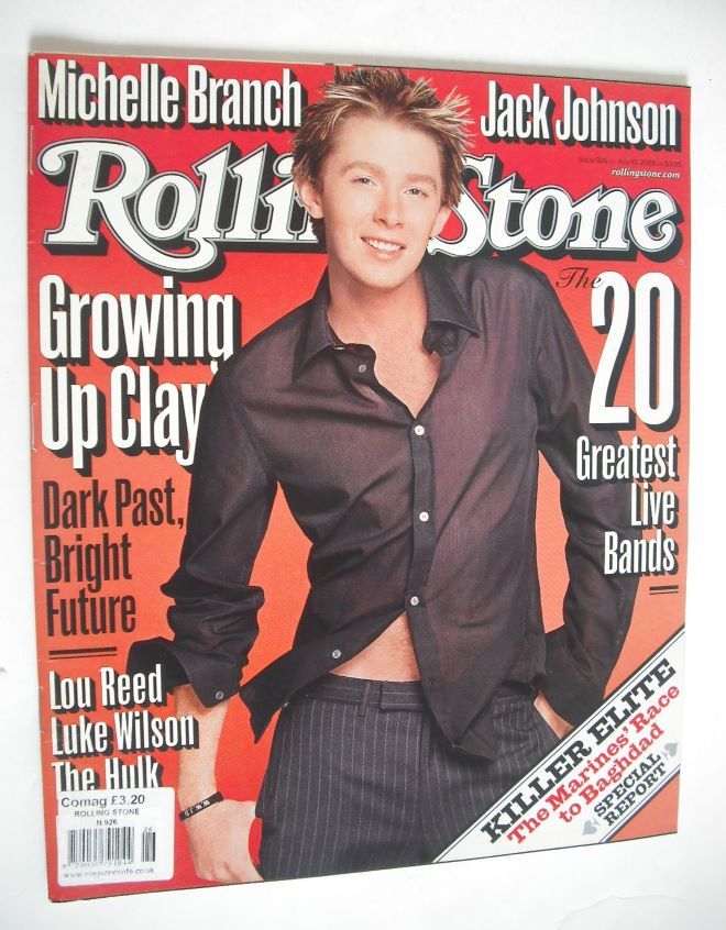 Rolling Stone magazine - Clay Aiken cover (10 July 2003 - Issue 926)