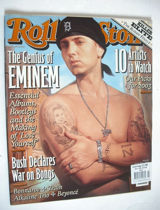<!--2003-07-24-->Rolling Stone magazine - Eminem cover (24 July 2003 - Issu