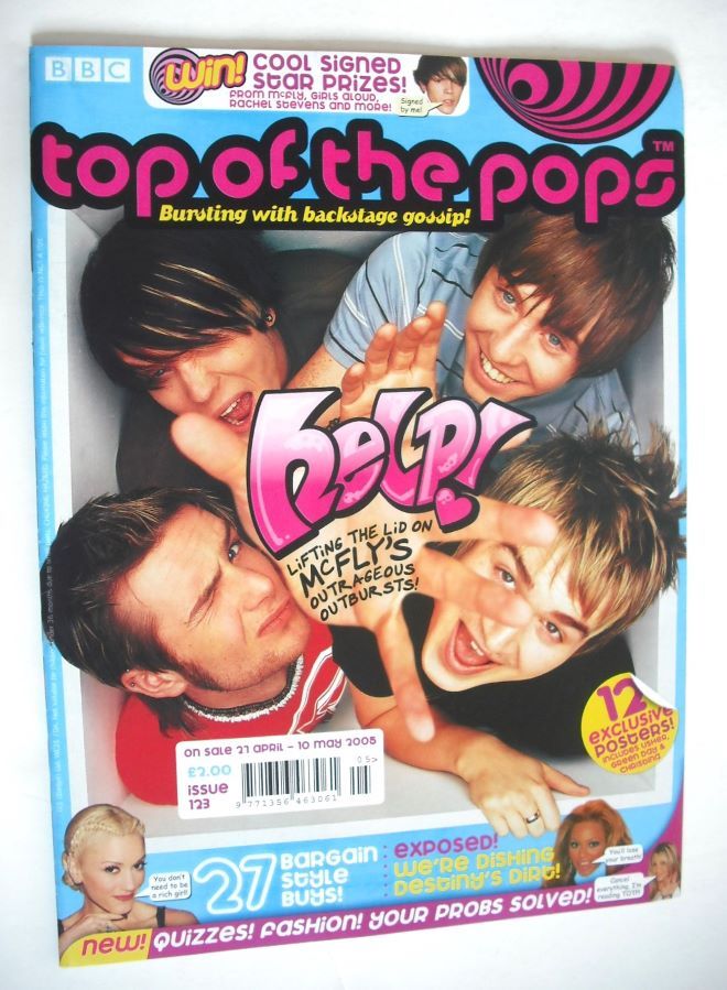 Top Of The Pops magazine - McFly cover (21 April - 10 May 2005)
