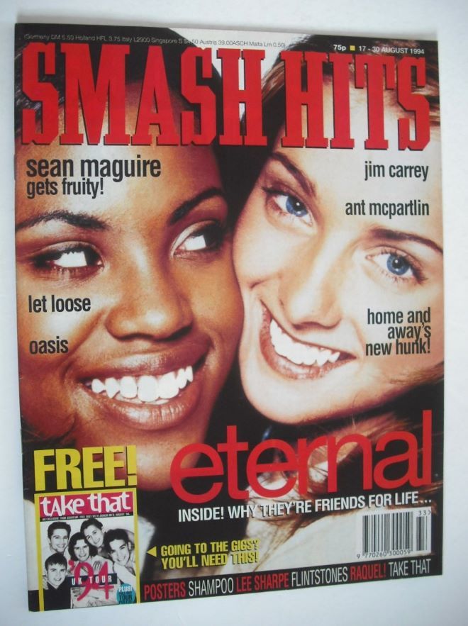 Smash Hits magazine - Eternal cover (17-30 August 1994)