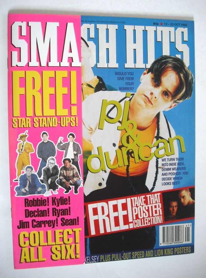 Smash Hits magazine - PJ & Duncan cover (12-25 October 1994)