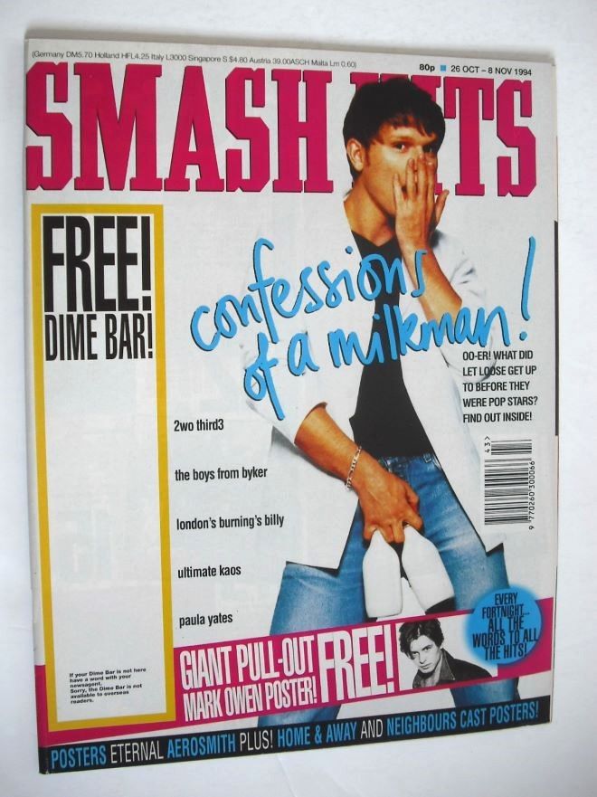 Smash Hits magazine - Richie Wermerling cover (26 October - 8 November 1994)