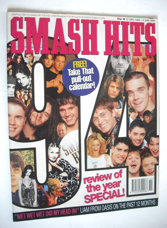 Smash Hits magazine - Review of the Year cover (21 December 1994 - 4 January 1995)