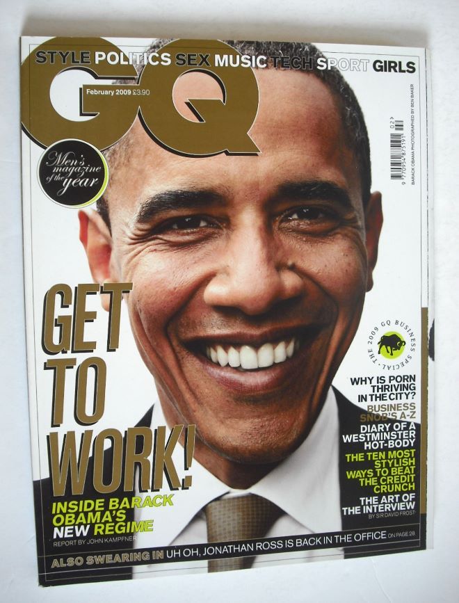 British GQ magazine - February 2009 - Barack Obama cover