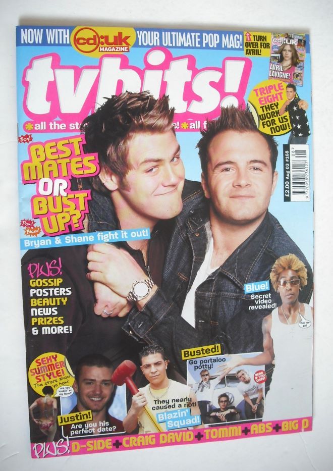 TV Hits magazine - August 2003 - Bryan McFadden and Shane Filan cover
