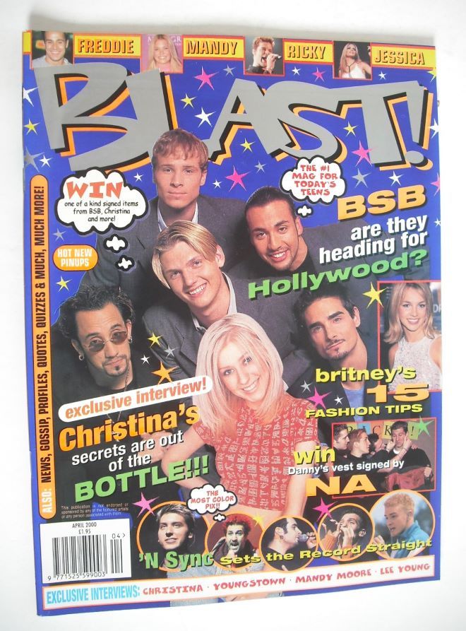 Blast magazine - The Backstreet Boys and Christina Aguilera cover (April 2000)