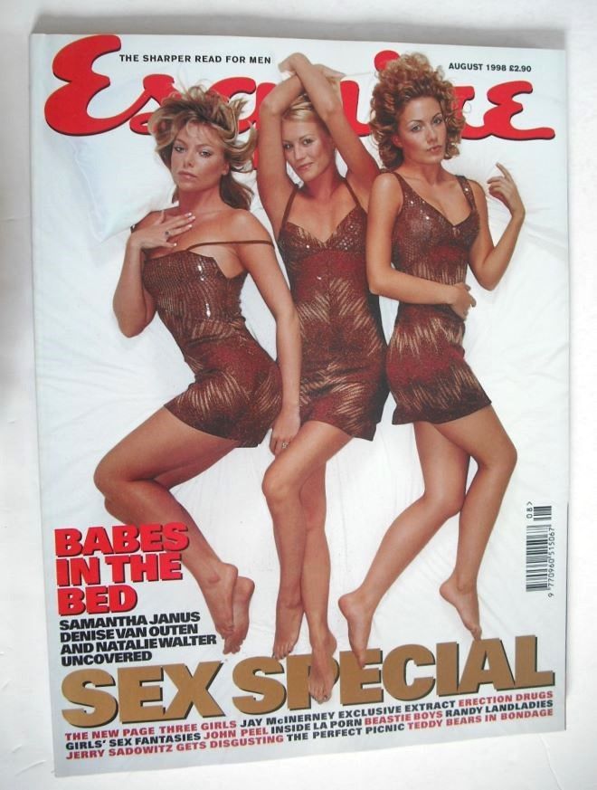 Esquire magazine - Samantha Janus, Denise Van Outen and Natalie Walter cover (August 1998)