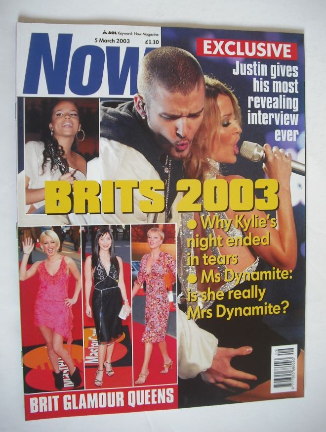 Now magazine - Brits 2003 cover (5 March 2003)