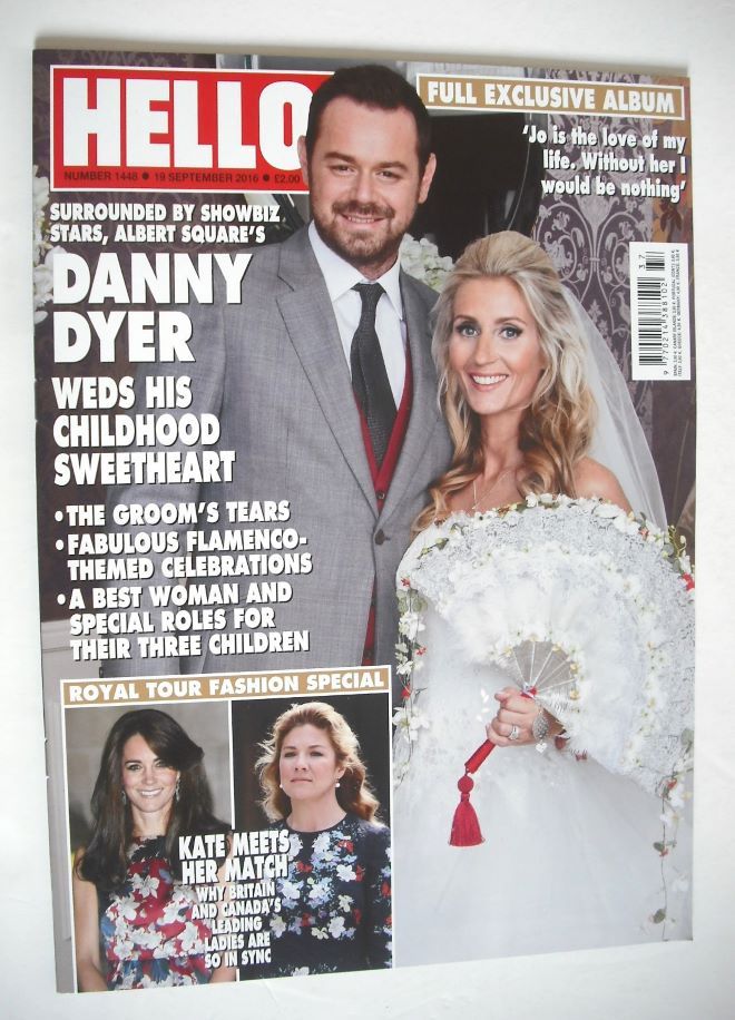 Hello! magazine - Danny Dyer and Jo Mas cover (19 September 2016 - Issue 1448)