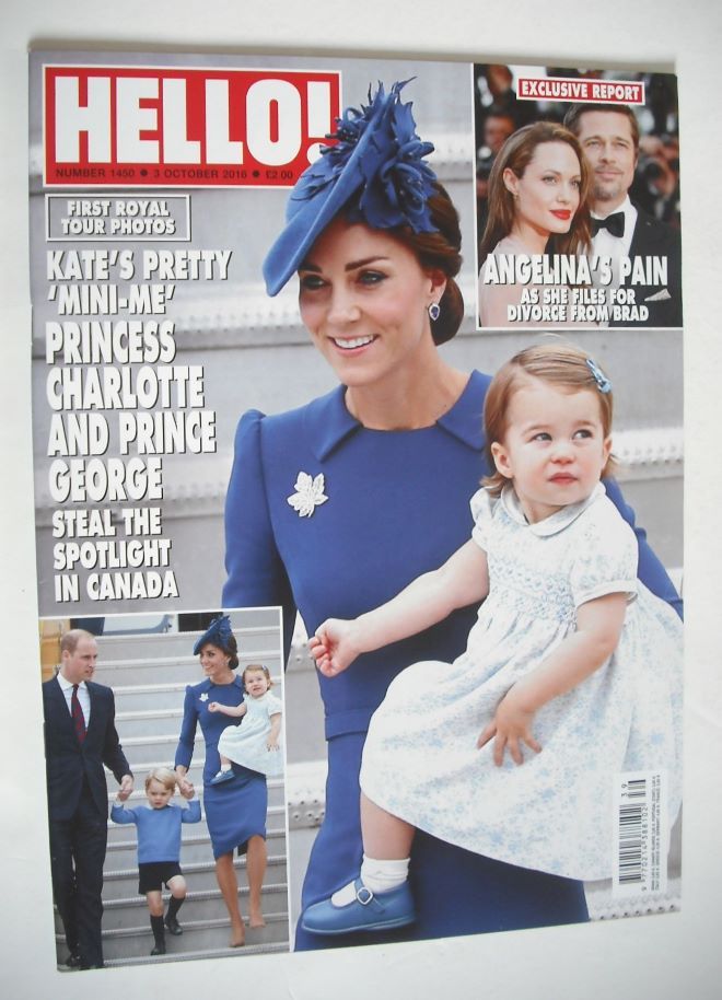 Hello! magazine - Kate Middleton and Princess Charlotte cover (3 October 2016 - Issue 1450)