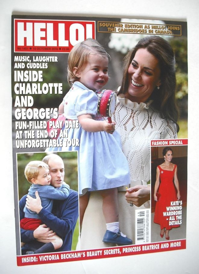 Hello! magazine - Kate Middleton and Princess Charlotte cover (10 October 2016 - Issue 1451)