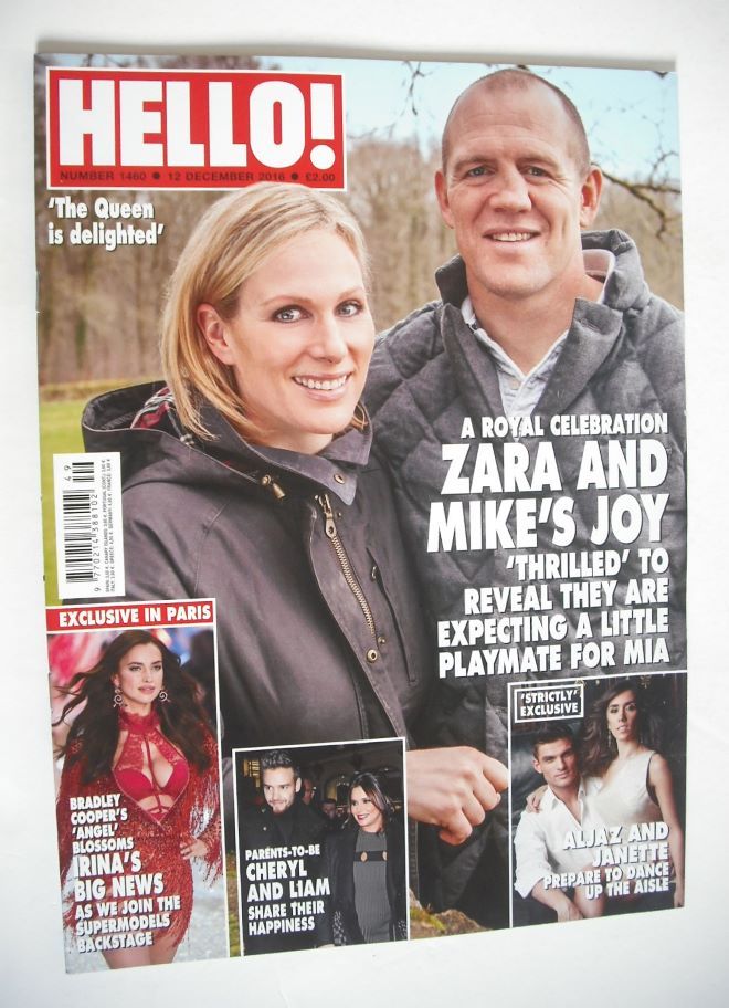 Hello! magazine - Mike and Zara Tindall cover (12 December 2016 - Issue 1460)