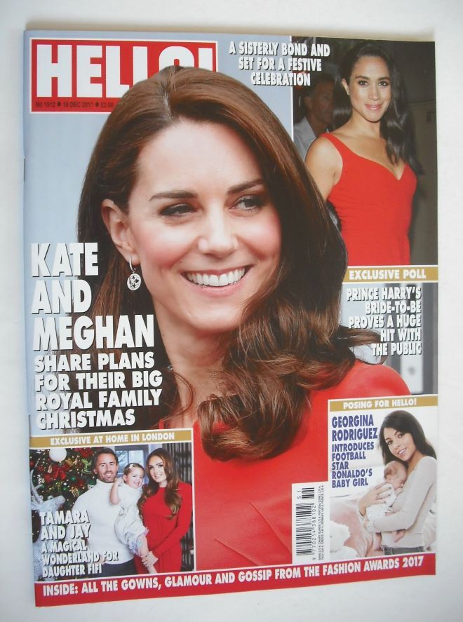 Hello! magazine - Kate Middleton cover (18 December 2017 - Issue 1512)