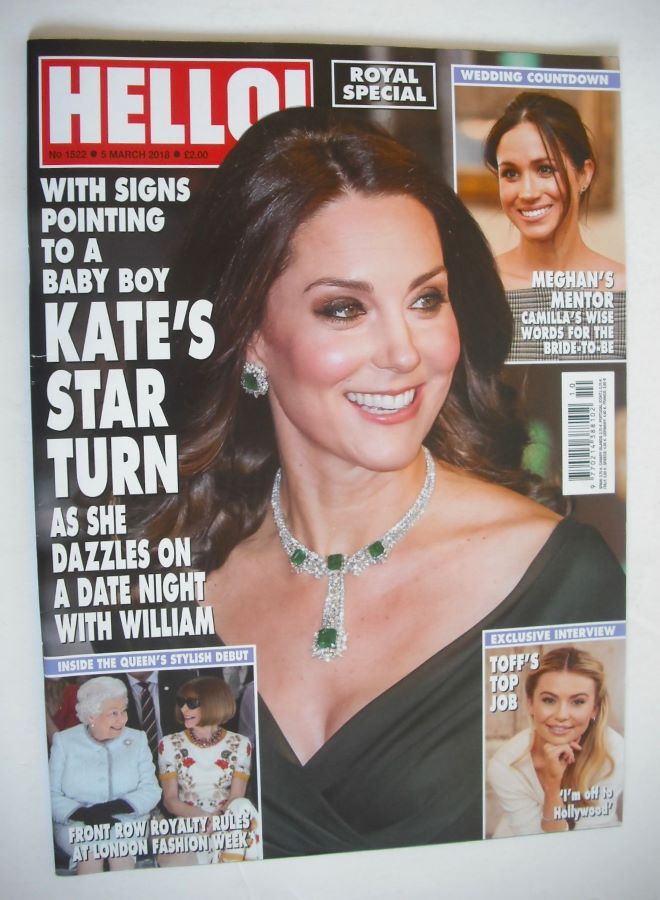 Hello! magazine - Kate Middleton cover (5 March 2018 - Issue 1522)