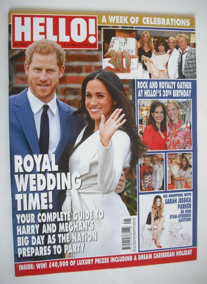 Hello! magazine - Prince Harry and Meghan Markle cover (21 May 2018 - Issue 1533)