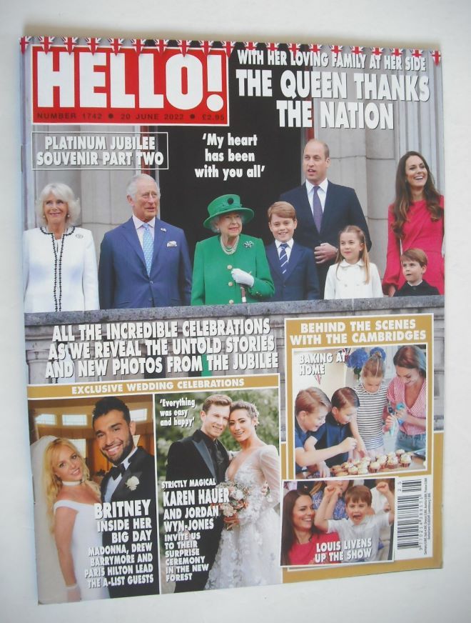 Hello! magazine - Platinum Jubilee Celebrations cover (20 June 2022 - Issue 1742)