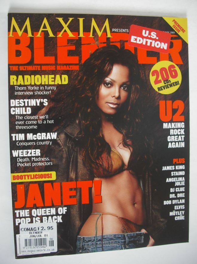 MAXIM BLENDER magazine - Janet Jackson cover (June/July 2001 - US Edition - 1st Issue)