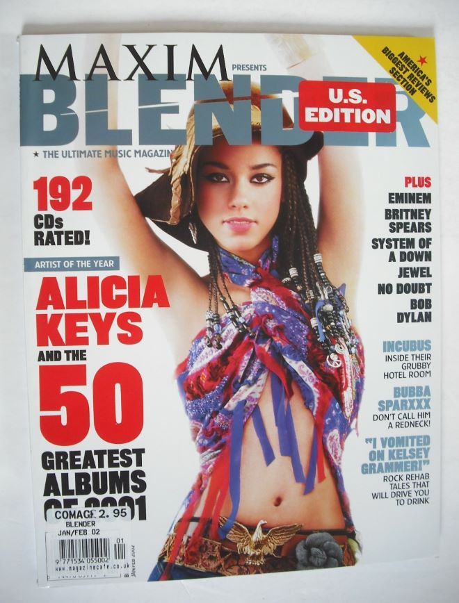 MAXIM BLENDER magazine - Alicia Keys cover (January/February 2002 - US Edition)