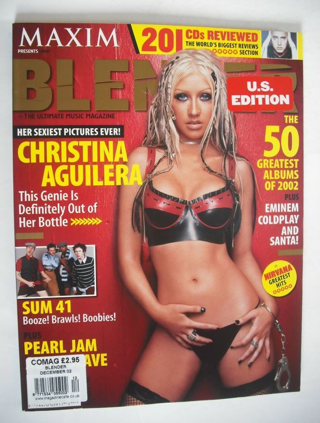 MAXIM BLENDER magazine - Christina Aguilera cover (December 2002 - US Edition)