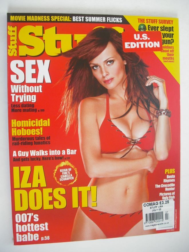Stuff magazine - Izabella Scorupco cover (July 2002 - US Edition)