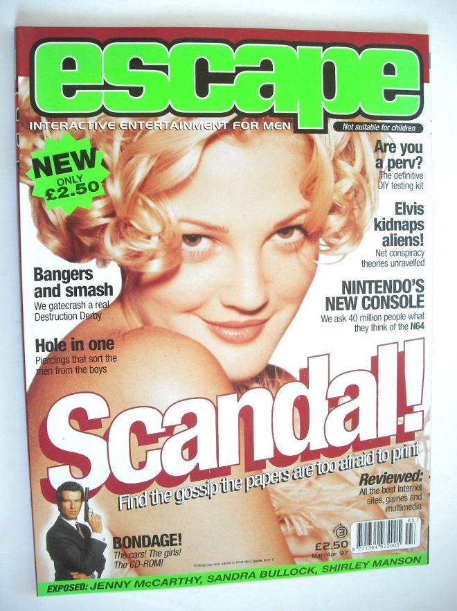 Escape magazine - Drew Barrymore cover (March/April 1997)