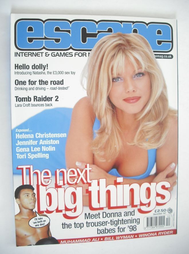 Escape magazine - Donna D'Errico cover (December 1997)