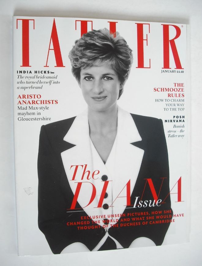 Tatler magazine - January 2016 - Princess Diana cover