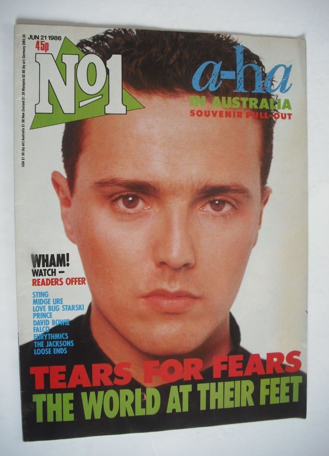 No 1 Magazine - Curt Smith cover (21 June 1986)