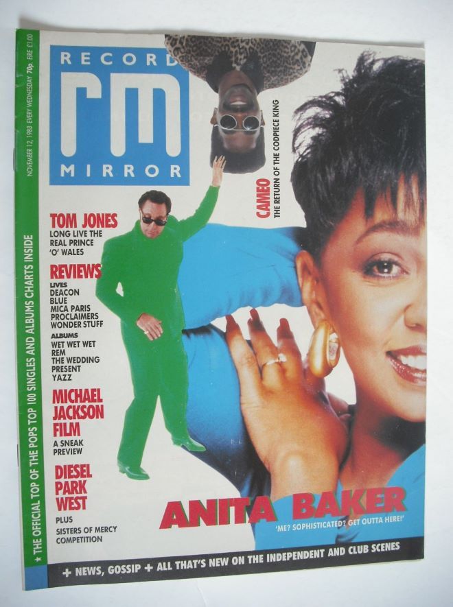 Record Mirror magazine - Anita Baker cover (12 November 1988)