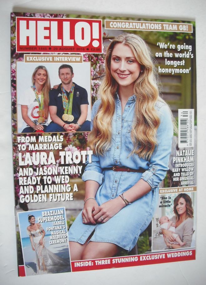 Hello! magazine - Laura Trott cover (29 August 2016 - Issue 1445)
