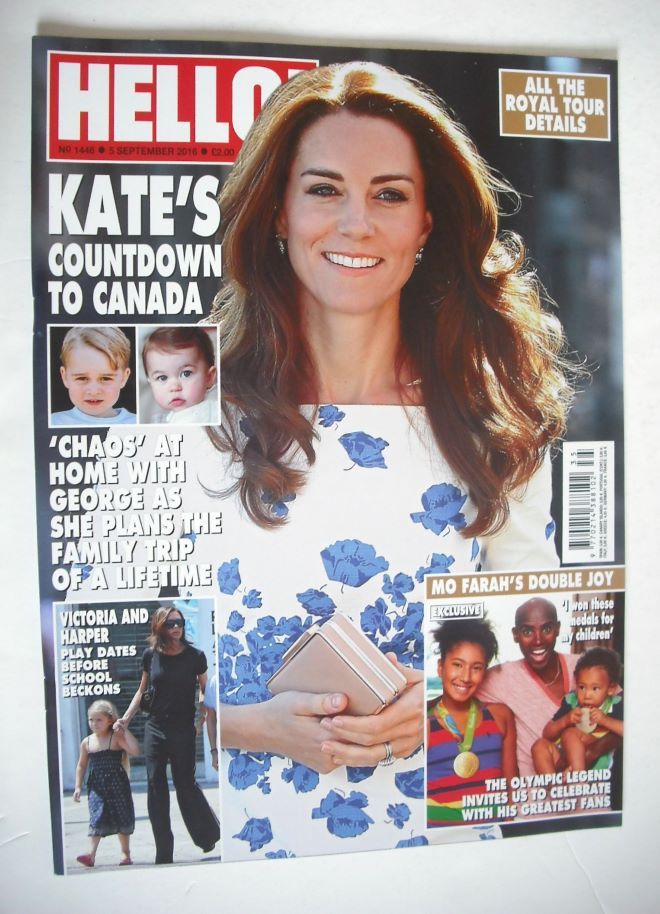 Hello! magazine - Kate Middleton cover (5 September 2016 - Issue 1446)