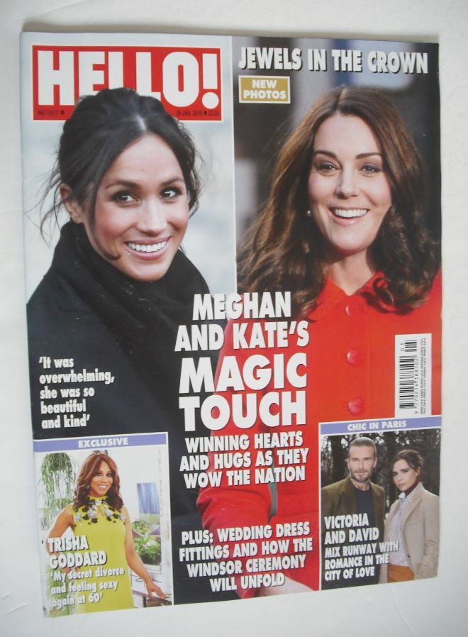 Hello! magazine - Meghan Markle and Kate Middleton cover (29 January 2018 - Issue 1517)