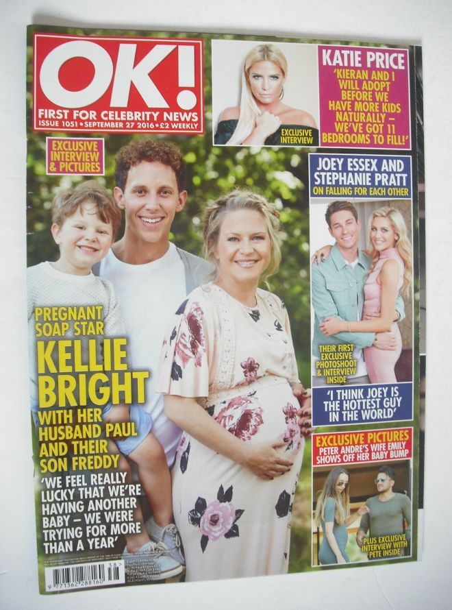 <!--2016-09-27-->OK! magazine - Kellie Bright and Family cover (27 Septembe