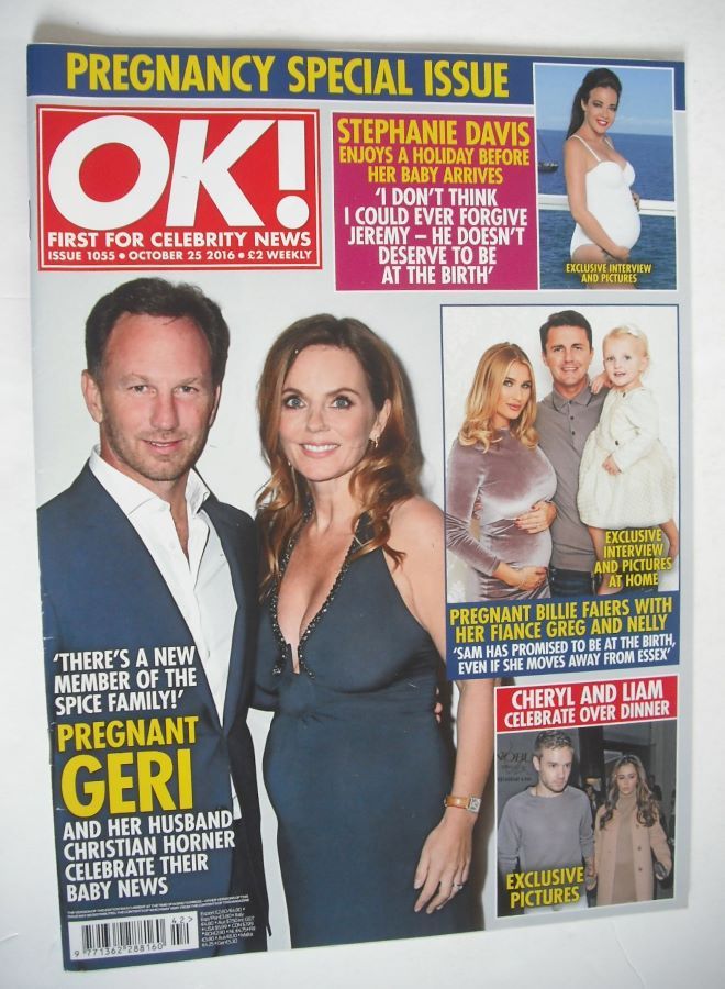OK! magazine - Geri Horner and Christian Horner cover (25 October 2016 - Issue 1055)